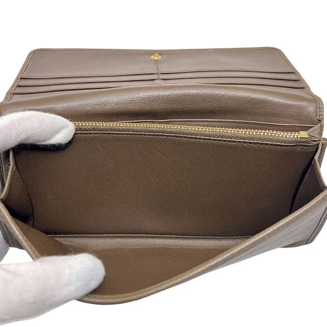 Loewe Bifold Long Wallet Beige Amazona Leather — view 5