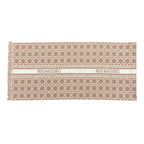 Christian Dior Scarf Cannage 31 Can205 I005 Logo Cashmere Wool Pink White — view 3