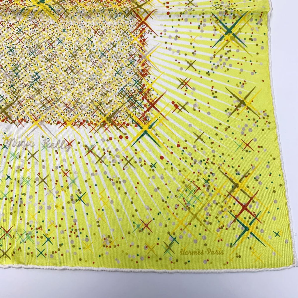 Hermes Magic Kelly Yellow Silk Scarf — view 5