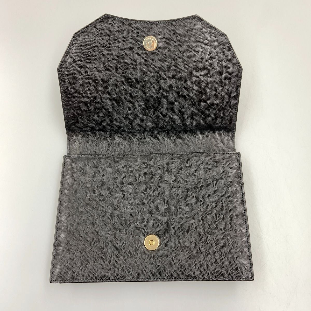 Yves Saint Laurent Logo Vintage Clutch Bag Black — view 4