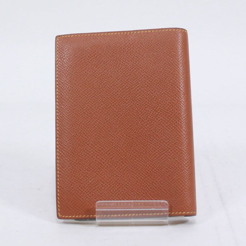 Hermes Agenda GM Leather Yellow And Brown Wallets Accessories Silver — view 3