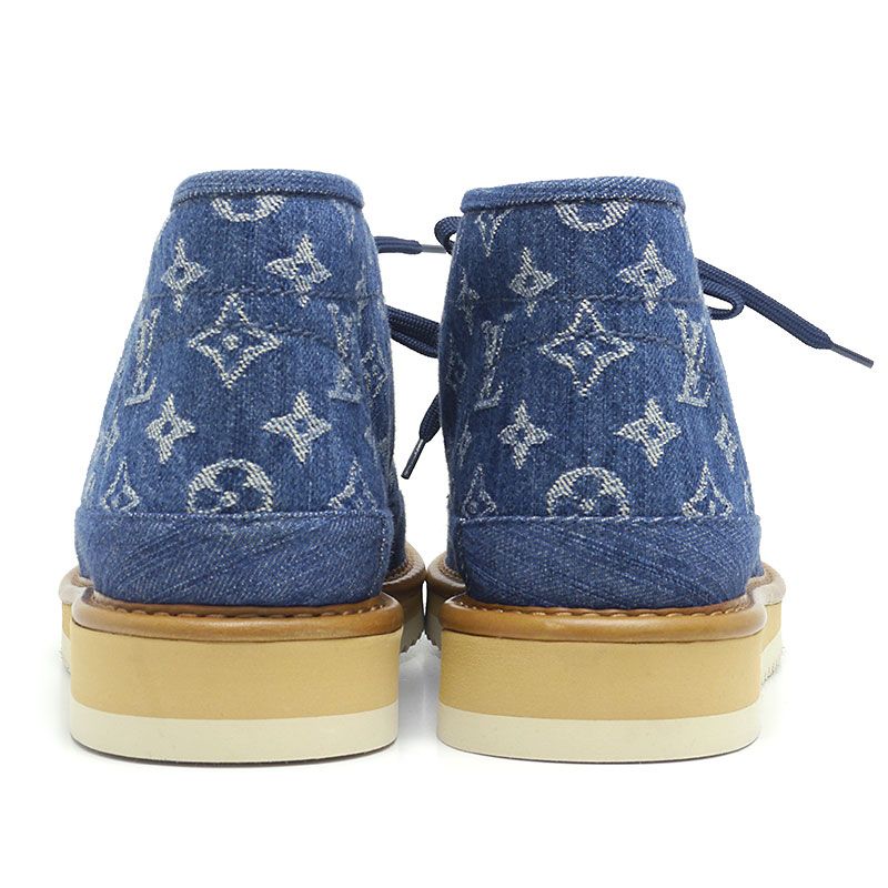 Louis Vuitton Cozy Line Ankle Boots Monogram Denim 8 — view 3