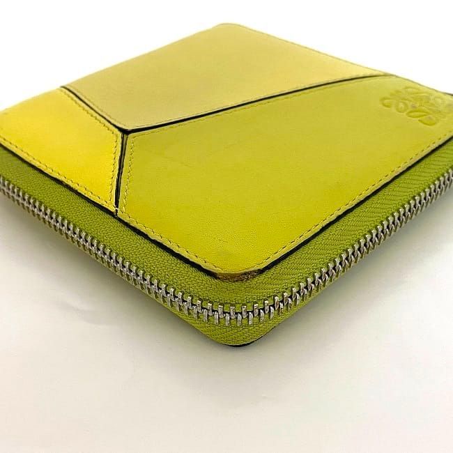 Loewe Round Zipper Fold Wallet Yellow — view 4