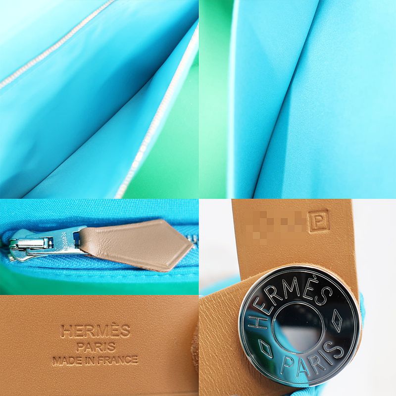 Hermes Cabas Quellen Tote 2-Way Light Blue — view 8