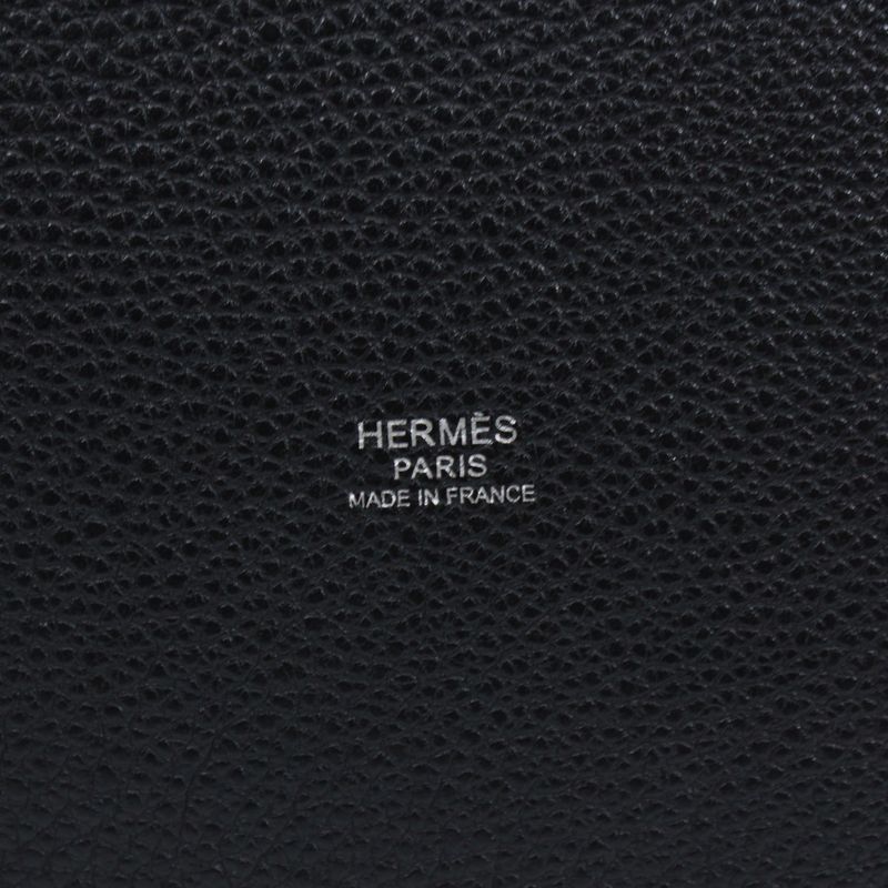 Hermes Mangeoire PM Taurillon Leather Black Handbag Silver — view 7