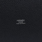 Hermes Mangeoire PM Taurillon Leather Black Handbag Silver — view 7