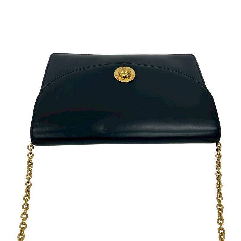 Celine Vintage Star Ball Logo Hardware Calf Leather Chain Shoulder Bag Pochette — view 5