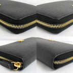 Gucci Double G Zip Around Wallet Black Gold Hardware Leather — view 9