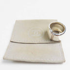 Chanel Vintage Logo Ring SV 925 Silver Size 10 Weight 18 g — view 4