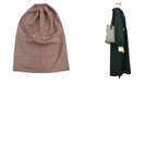 Celine Tote Bag Sulky Canvas Leather Beige Dark Brown Shoulder Bucket Shape — view 9