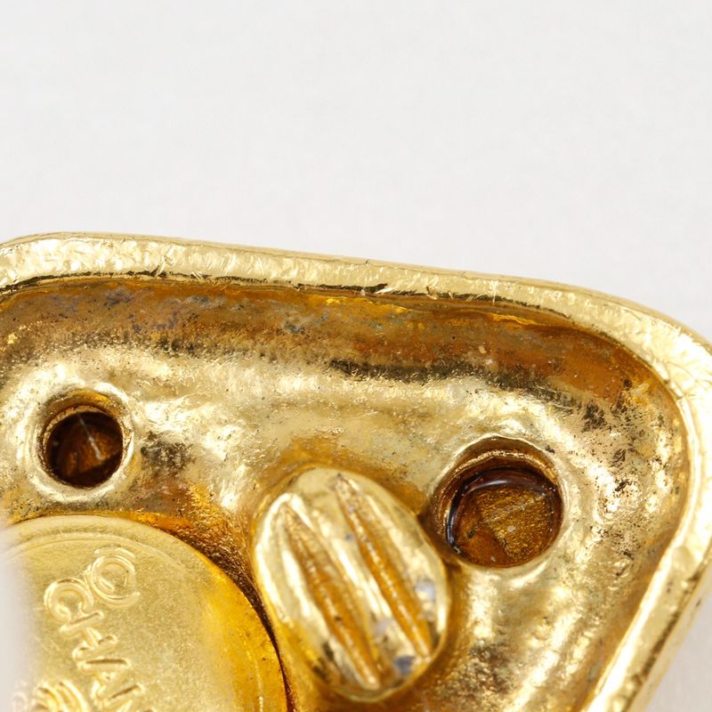 Chanel Bijoux Vintage Gold Plated and Rhinestone 22.5 g Earrings — view 9