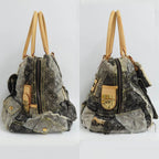 Louis Vuitton Bowery Monogram Denim Shoulder Tote Bag Gray — view 6