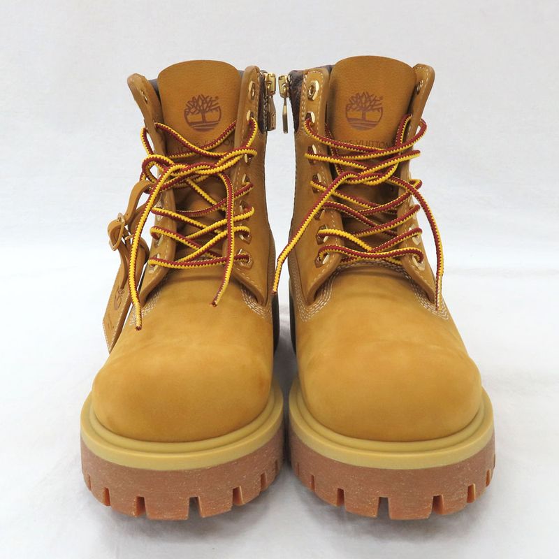 Louis Vuitton Timberland Ankle Boots 1 Ad750 9.5 Monogram Beige Nubuck — view 2