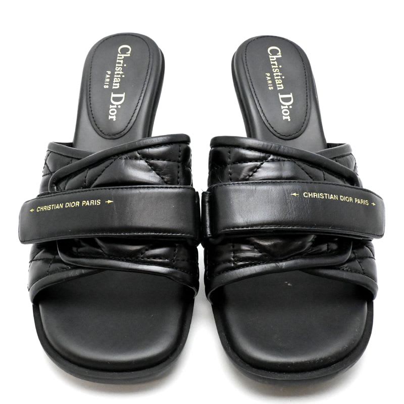Christian Dior Size 24.5 Black Sandals — view 3