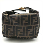 Fendi Zucca All Over Pattern Pouch Vanity Hand Purse — view 2