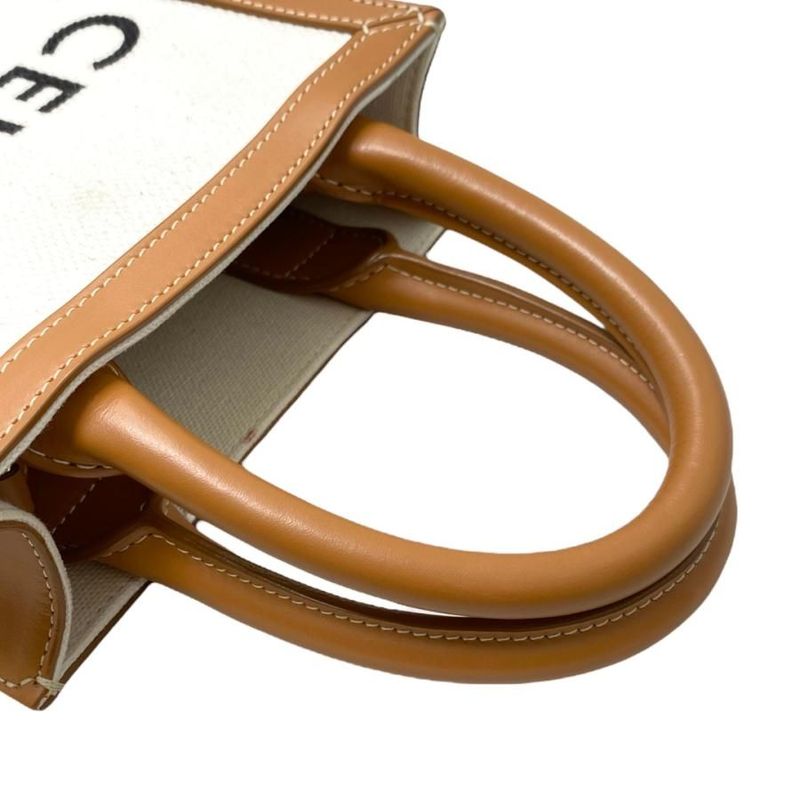 Celine Shoulder Bag Mini Vertical Cabas bnz Logo Natural Tan — view 7