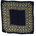 Chanel Gripoix Pattern CC Logo Scarf Silk 100% Black — view 3