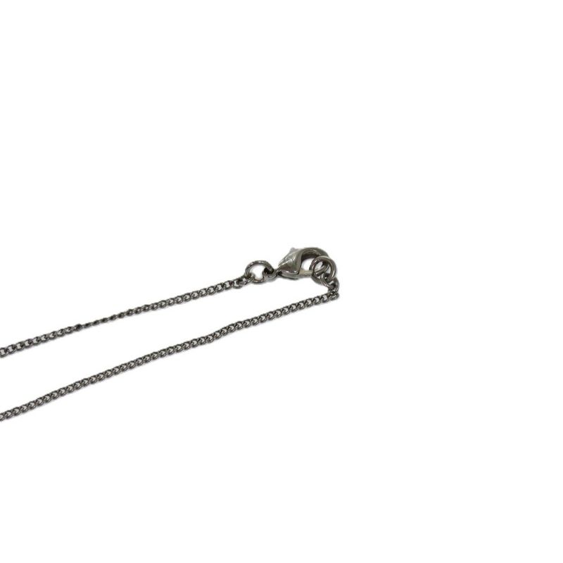 Chanel Coco Mark Metal Rhinestone Silver 0834 Necklace — view 8