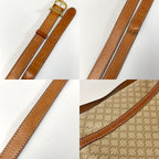 Celine Macadam Pattern Shoulder Bag Pochette Crossbody Gold Hardware — view 7