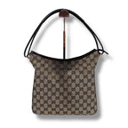 Gucci One Shoulder Bag GG Canvas Nylon Leather Dark Brown Hobo Soho — view 3