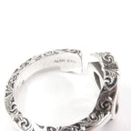 Gucci Arabesque Key Motif GG Logo Ring Silver SV 925 15 — view 4