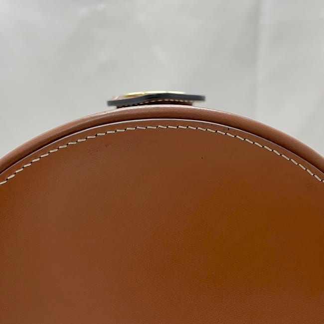 Celine Shoulder Bag Tambour White Brown Triomphe — view 4