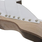 Hermes Karya Leather Sabo Sandals Mules 36 White — view 6