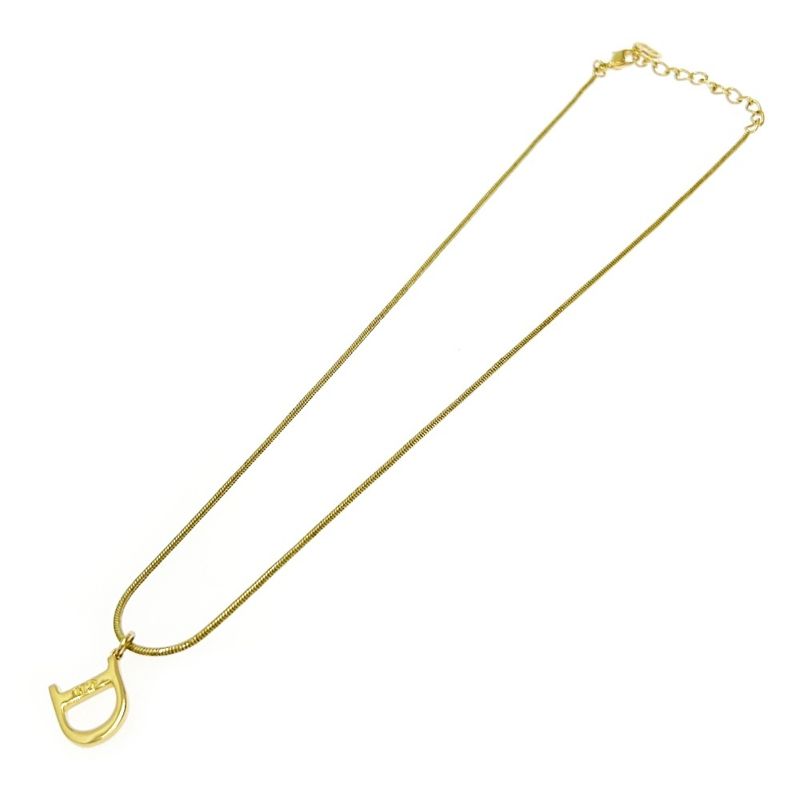 Christian Dior GP D Logo Necklace Gold — view 4