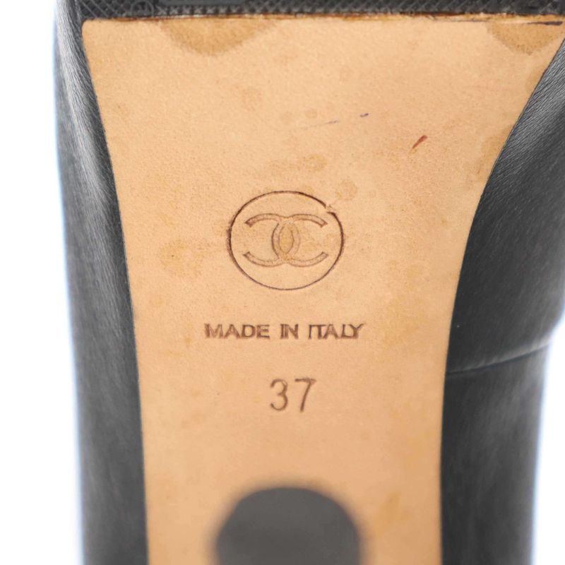 Chanel Leather Boots Black 37 — view 6