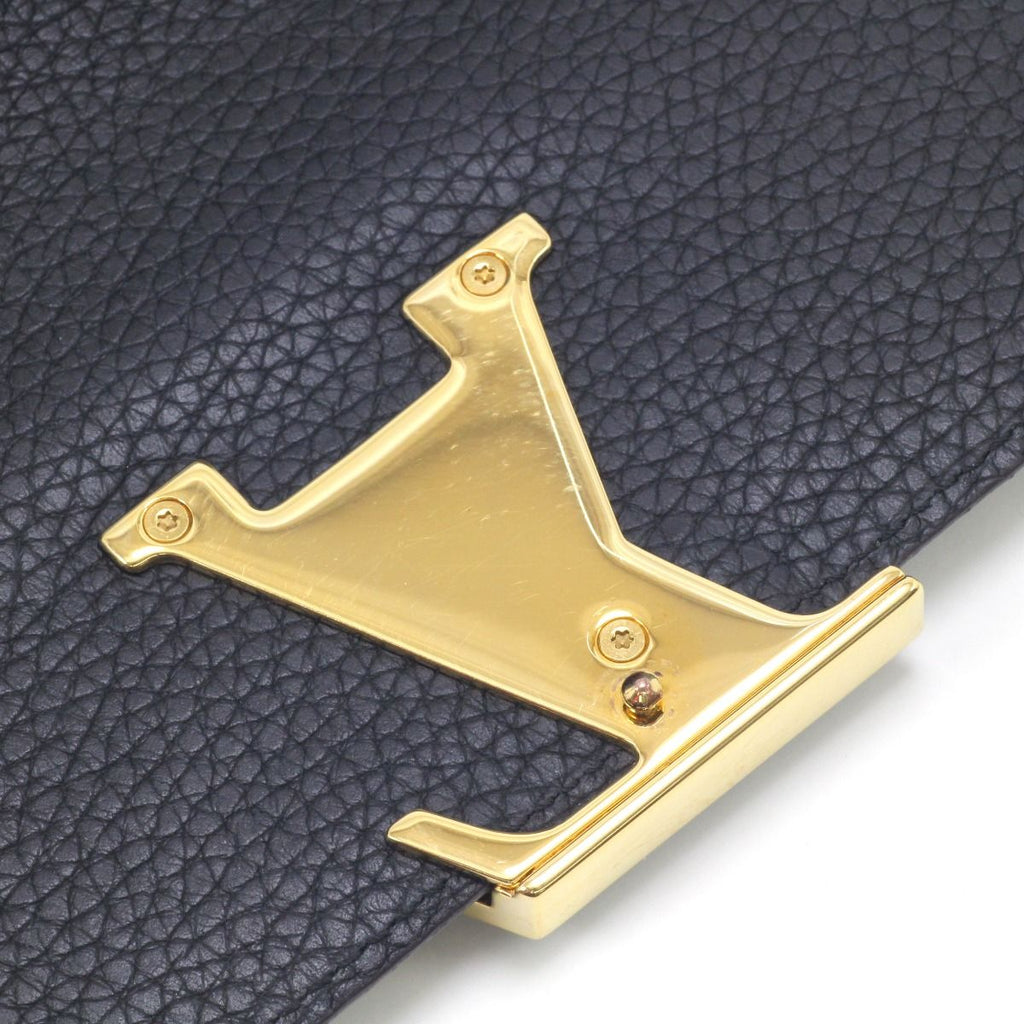 Louis Vuitton Taurillon Portefeuille Capucines Long Wallet Black — view 6