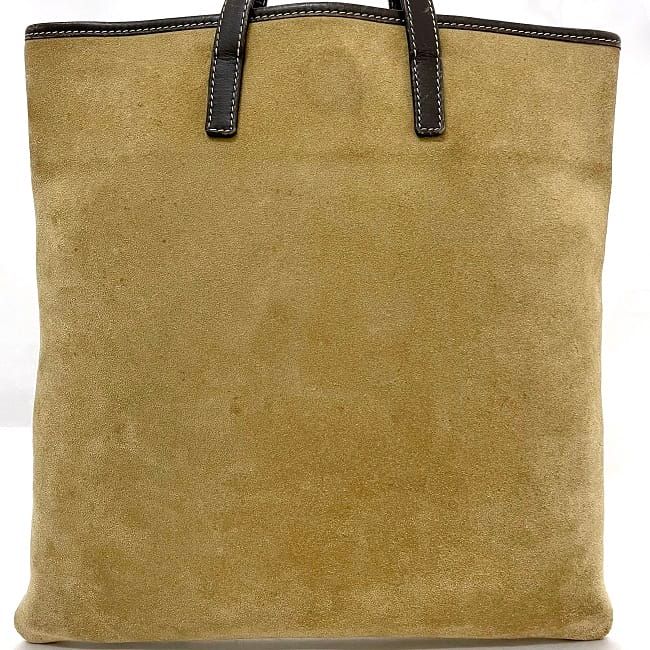 Loewe Tote Bag Beige Brown Anagram Suede Leather — view 5