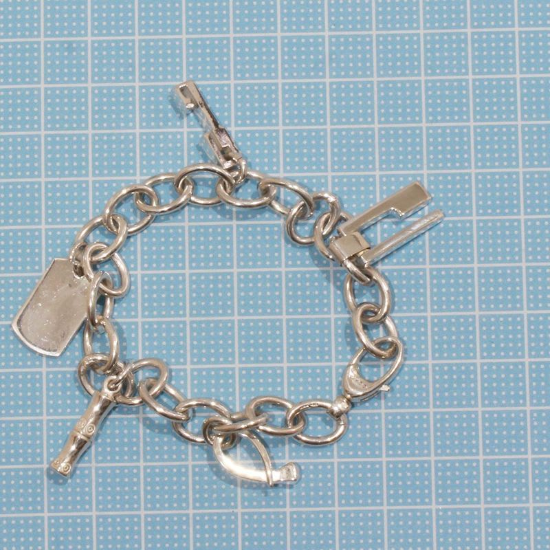 Gucci Multi Logo Motif Bracelet SV 925 Box B9856 — view 6