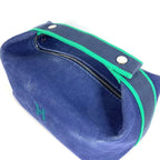 Hermes Handbag Brid A Black GM Cotton Blue — view 3