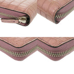 Gucci Round Zipper Matte Croc Purple Long Wallet 1313 — view 4