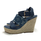 Louis Vuitton Sandals Wedge Sole Starboard Line Sky Blue — view 4