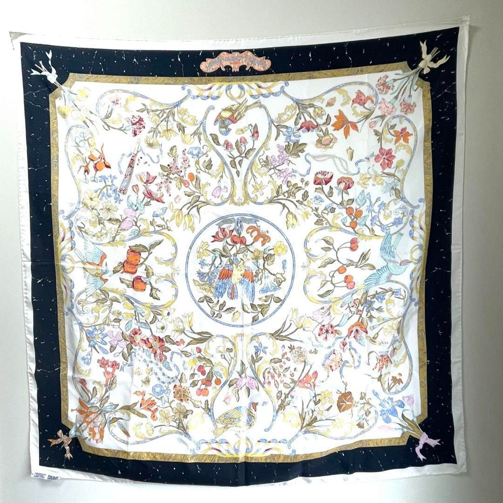 Hermes Scarf Carre 90 Oriental Stone and Western Stonework Silk — view 4