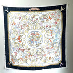 Hermes Scarf Carre 90 Oriental Stone and Western Stonework Silk — view 4