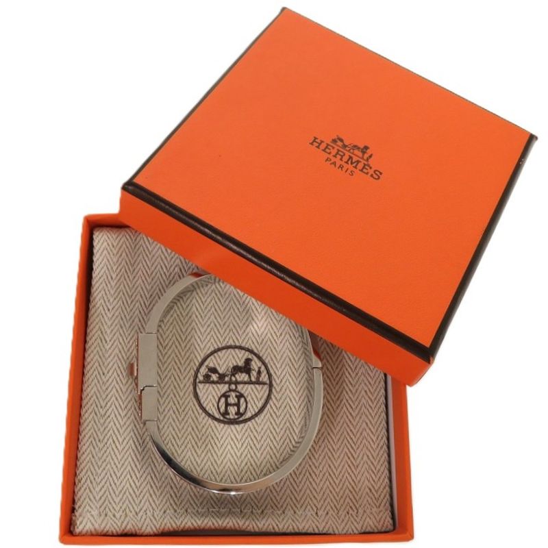 Hermes Kelly Men Sp0212 Metal Noir Black Matte Bangle 1698 — view 3
