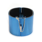 Celine Carved Cerulean Blue Bangle — view 4
