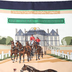 Hermes Carre 90 LES Haras Nationaux Scarf Navy — view 5