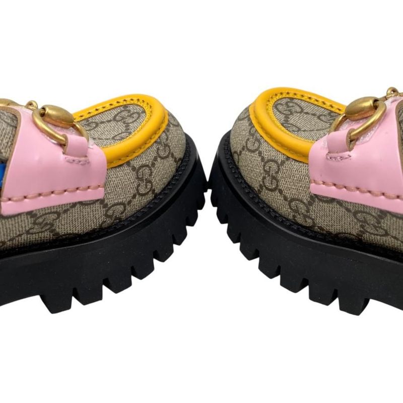 Gucci Loafer GG Supreme Bee Embroidery 34 Size Flower Multicolor Beige — view 7