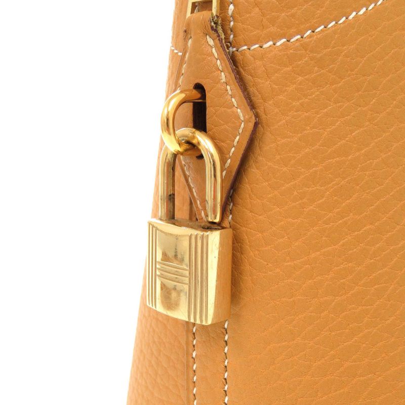 Hermes Bolide 31 Fjord Natural Sable Gold Hardware Handbag Brown — view 8