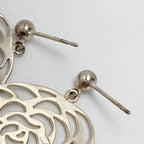 Chanel Camellia Earrings Silver SV 925 Box and Cloth Bag — view 5