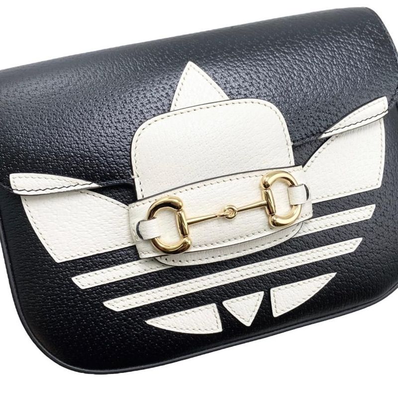 Gucci Adidas Collaboration Shoulder Bag Horsebit Mini Logo Black — view 6