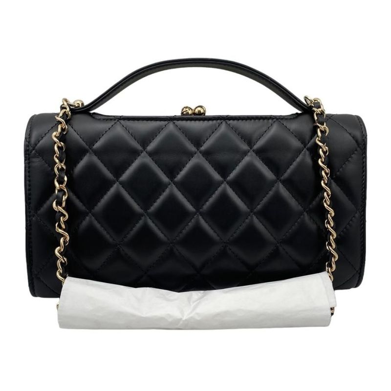 Chanel Ap2875 Flap Phone Case Black Random Seal Silver Hardware — view 2