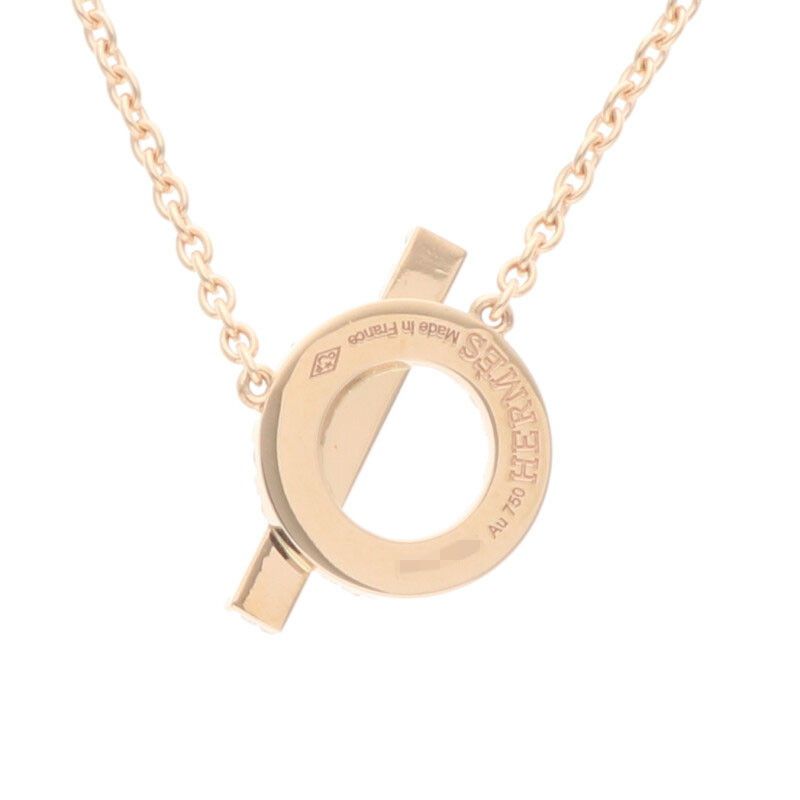 Hermes Finesse 18K Pink Gold Diamond Necklace — view 4