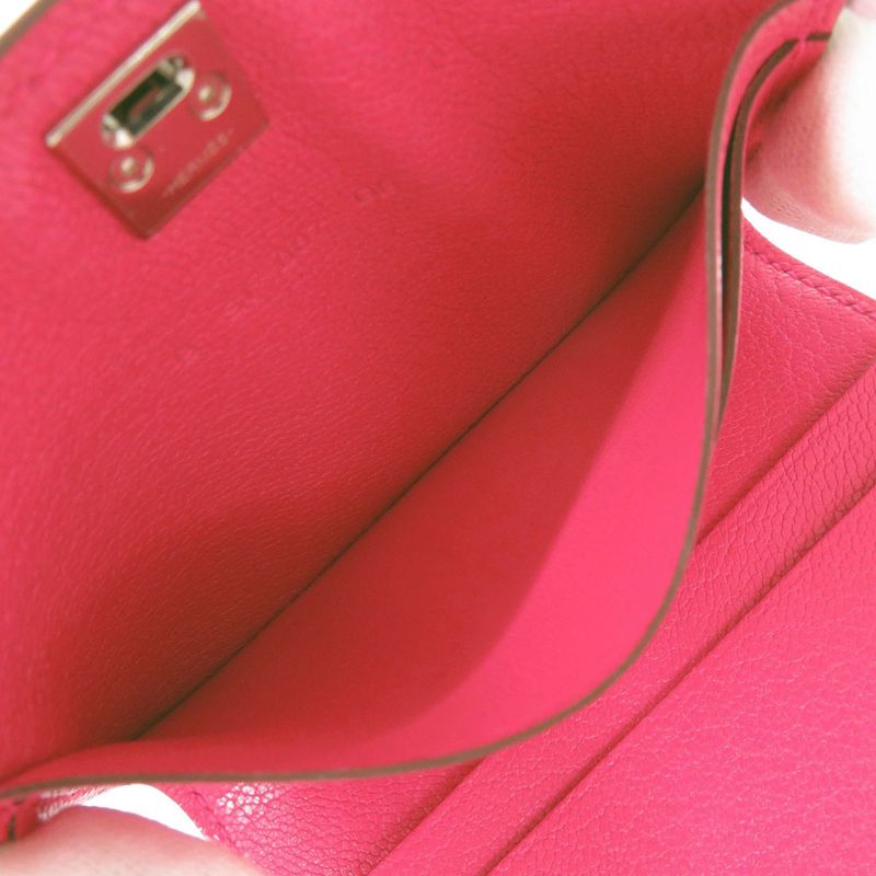 Hermes Medor Chevre Shamkira Rose Extreme Silver Hardware — view 8