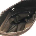 Gucci Suede Triple Zipper Vintage Shoulder Bag Brown — view 8