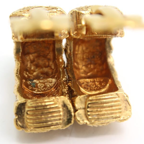 Chanel Earrings GP Hoop Ring 25 2738 Vintage Large Removable 2-Way — view 9
