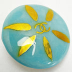 Chanel Coco Mark Light Blue Earrings Pottery GP Vintage Accessories — view 5